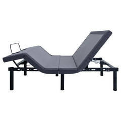 Negan Full Adjustable Bed Base Grey and Black - 350132F