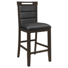 Prentiss Upholstered Counter Height Chair (Set of 2) Black and Cappuccino - 193109