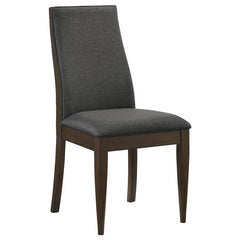 Wes Upholstered Side Chair (Set of 2) Grey and Dark Walnut - 115272