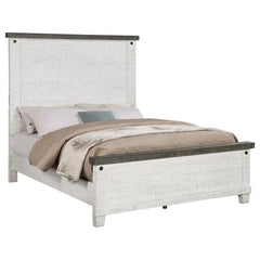 Lilith Wood Queen Panel Bed Distressed White - 224471Q
