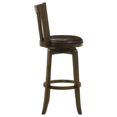 Lambert Pub Height Swivel Bar Stool with Upholstered Seat Dark Cherry - 182509