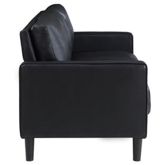 Ruth Upholstered Track Arm Sofa Black - 508361