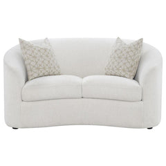 Rainn Boucle Upholstered Sloped Arm Loveseat Latte - 509172