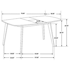Redbridge Butterfly Leaf Dining Table Natural Walnut - 106591