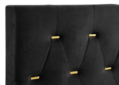 Kendall Upholstered Queen Panel Bed Black - 224451Q