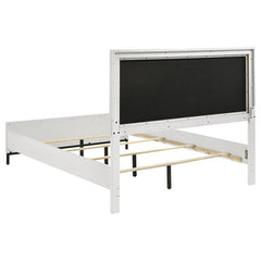 Sonora Queen Upholstered Panel Bed White - 224861Q