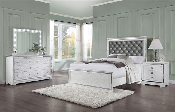 Eleanor 4-piece Eastern King Bedroom Set White - 223561KE-S4