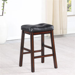 Donald Upholstered Counter Height Stools Black and Cappuccino (Set of 2) - 120519