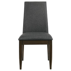 Wes Upholstered Side Chair (Set of 2) Grey and Dark Walnut - 115272