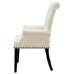 Alana Tufted Back Upholstered Arm Chair Beige - 190163