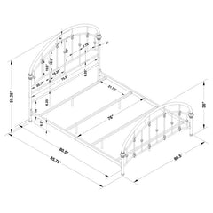 Rowan Metal Eastern King Open Frame Bed Dark Bronze - 300407KE