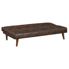 Jenson Upholstered Tufted Convertible Sofa Bed Dark Coffee - 360237