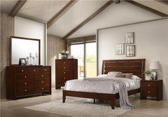 Serenity Wood Queen Panel Bed Rich Merlot - 201971Q