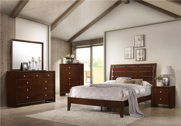 Serenity 4-piece Queen Bedroom Set Rich Merlot - 201971Q-S4