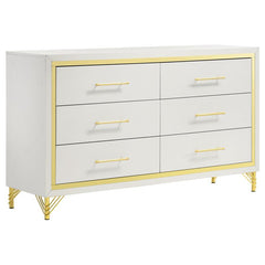 Lucia 6-drawer Dresser White - 224733