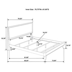Janelle 5-piece Eastern King Bedroom Set White - 223651KE-S5