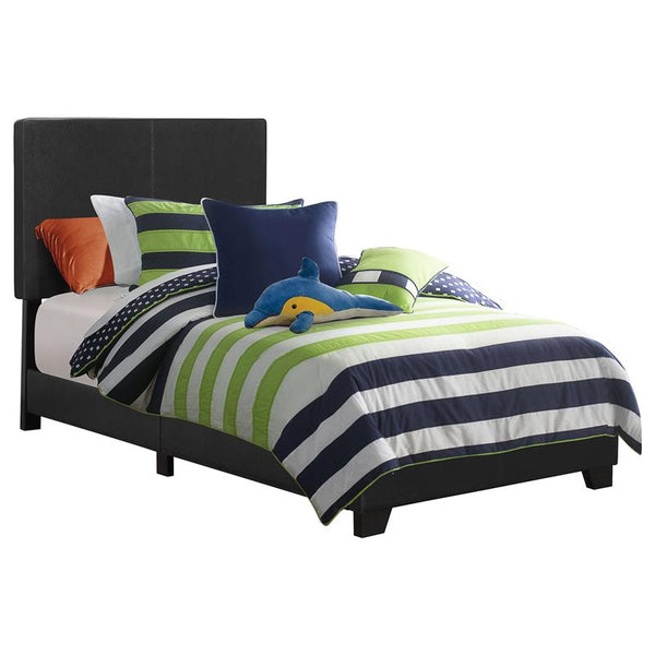 Dorian Upholstered Twin Panel Bed Black - 300761T