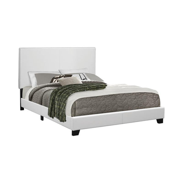 Mauve Upholstered Twin Panel Bed White - 300559T