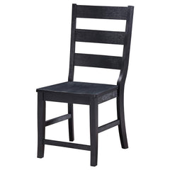 Newport Ladder Back Dining Side Chair Black (Set of 2) - 108142