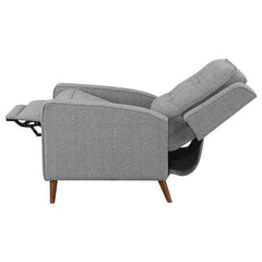 Davidson Upholstered Tufted Push Back Recliner Grey - 609567