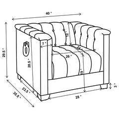 Chaviano 4-piece Upholstered Track Arm Sofa Set Pearl White - 505391-S4