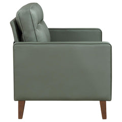 Jonah 2-piece Upholstered Track Arm Sofa Set Green - 509654-S2