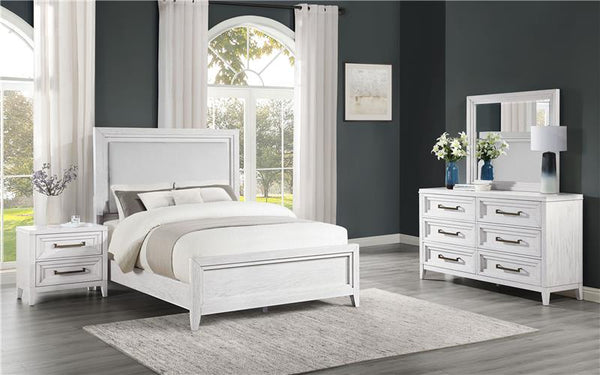 Marielle 4-piece Queen Bedroom Set Distressed White - 224841Q-S4