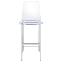 Juelia Bar Stools Chrome and Clear Acrylic (Set of 2) - 100295