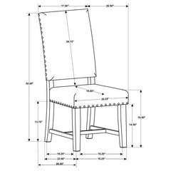 Twain Upholstered Side Chairs Beige (Set of 2) - 109143
