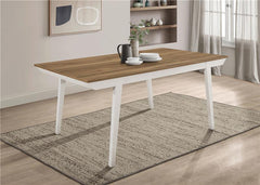 Nogales Rectangular Wood Dining Table Natural Acacia and Off White - 122301