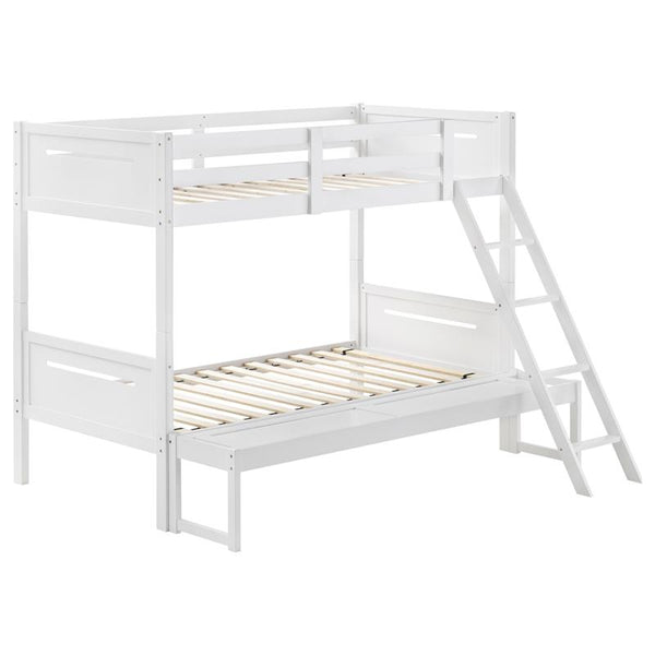 Littleton Wood Twin Over Full Bunk Bed White - 405052WHT