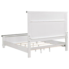Lilith Wood Queen Panel Bed Distressed White - 224471Q