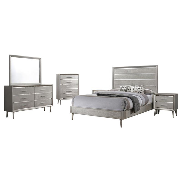 Ramon 5-piece Queen Bedroom Set Metallic Sterling - 222701Q-S5