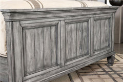 Avenue Wood Eastern King Panel Bed Weathered Grey - 224031KE