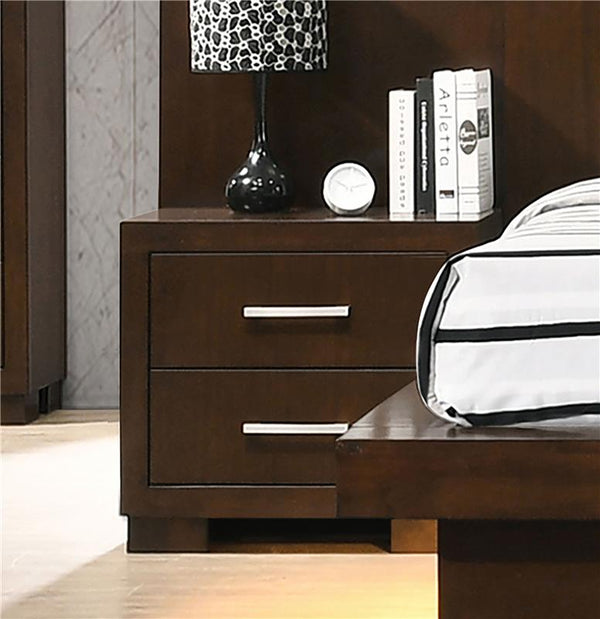 Jessica 2-drawer Nightstand Cappuccino - 200712