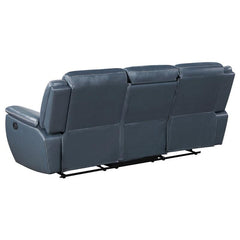 Sloane Upholstered Padded Arm Reclining Sofa Blue - 610271