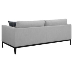 Apperso 3-piece Upholstered Track Arm Sofa Set Light Grey - 508681-S3