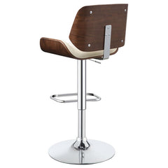 Folsom Upholstered Adjustable Bar Stool Ecru and Chrome - 130503