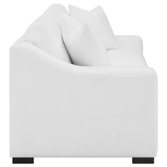 Ashlyn 2-piece Upholstered Sloped Arm Sofa Set White - 509891-S2