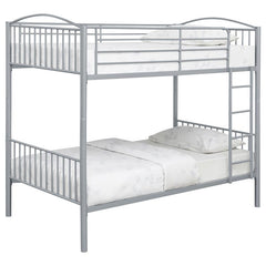 Anson Twin Over Twin Bunk Bed Silver - 400730T