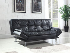 Dilleston Upholstered Tufted Convertible Sofa Bed Black - 300281