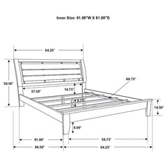 Serenity Wood Queen Panel Bed Rich Merlot - 201971Q