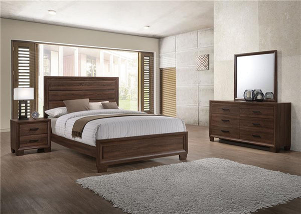 Brandon 4-piece Eastern King Bedroom Set Warm Brown - 205321KE-S4