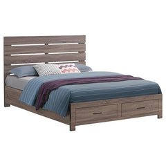 Brantford Wood Queen Storage Panel Bed Barrel Oak - 207040Q