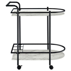 Desiree 2-tier Bar Cart with Casters Black - 181376