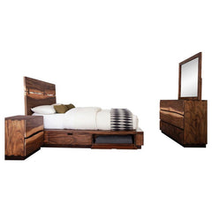 Winslow 4-piece Eastern King Bedroom Set Smokey Walnut - 223250SKE-S4