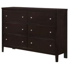 Carlton 6-drawer Rectangular Dresser Cappuccino - 202093