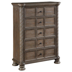 Emmett 5-piece Eastern King Bedroom Set Walnut - 224441KE-S5