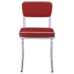 Retro Open Back Side Chairs Red and Chrome (Set of 2) - 2450R
