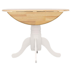 Allison Round 40-inch Drop Leaf Extension Dining Table White - 4241